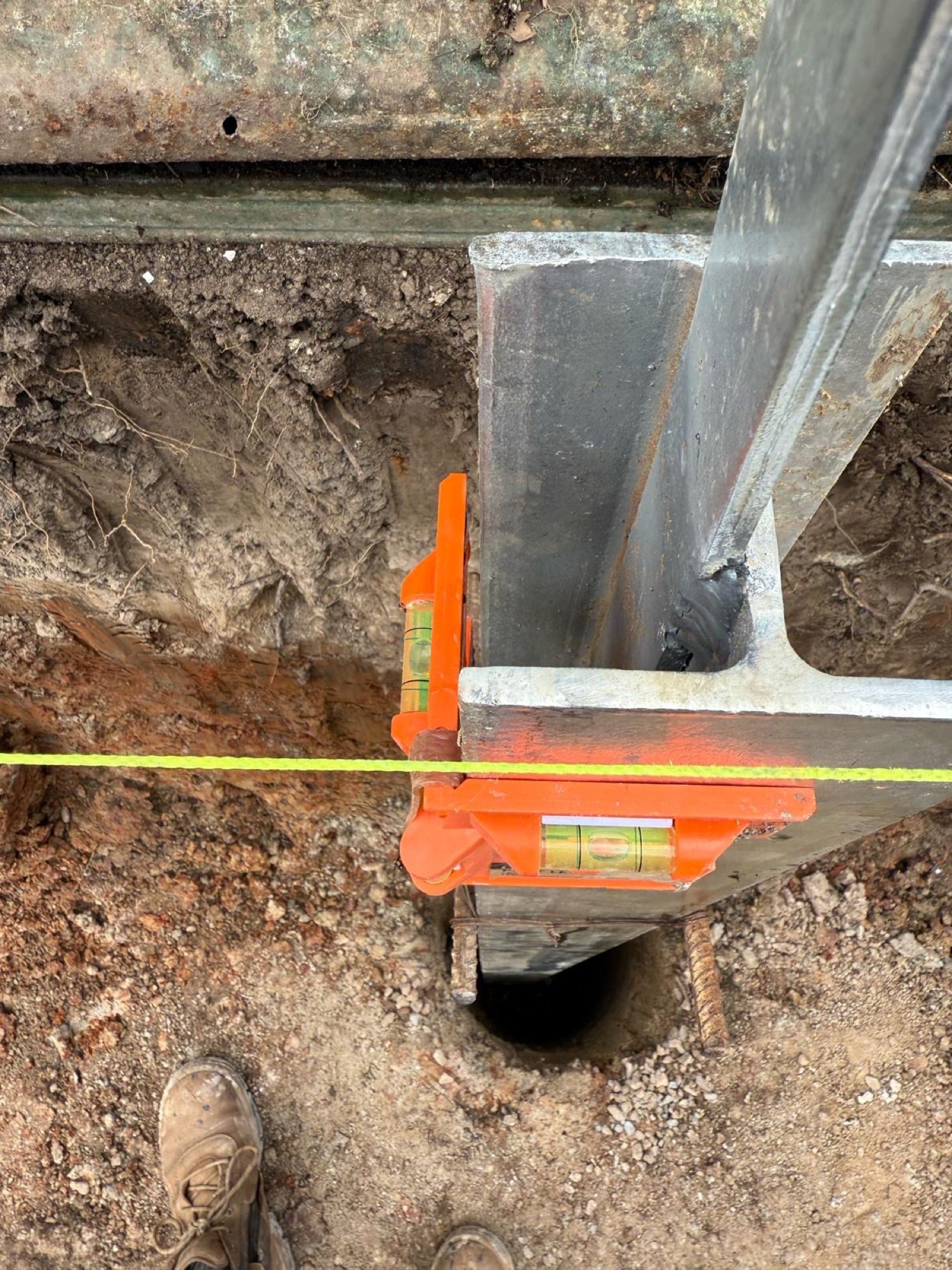 Completed retaining wall